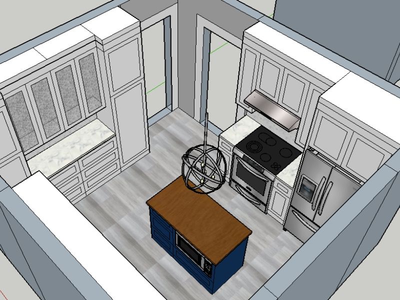 3d rendering kitchen